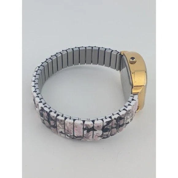 Isaac Mizrahi Live Watch Women MOP Dial Floral Stretch Band IMZ738A- New Battery - Picture 6 of 8